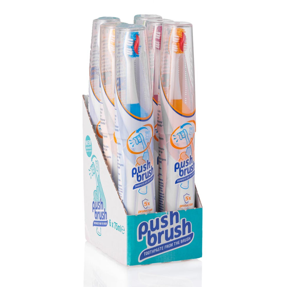 B2B - Push Brush Zahnbürsten, 36 Stück